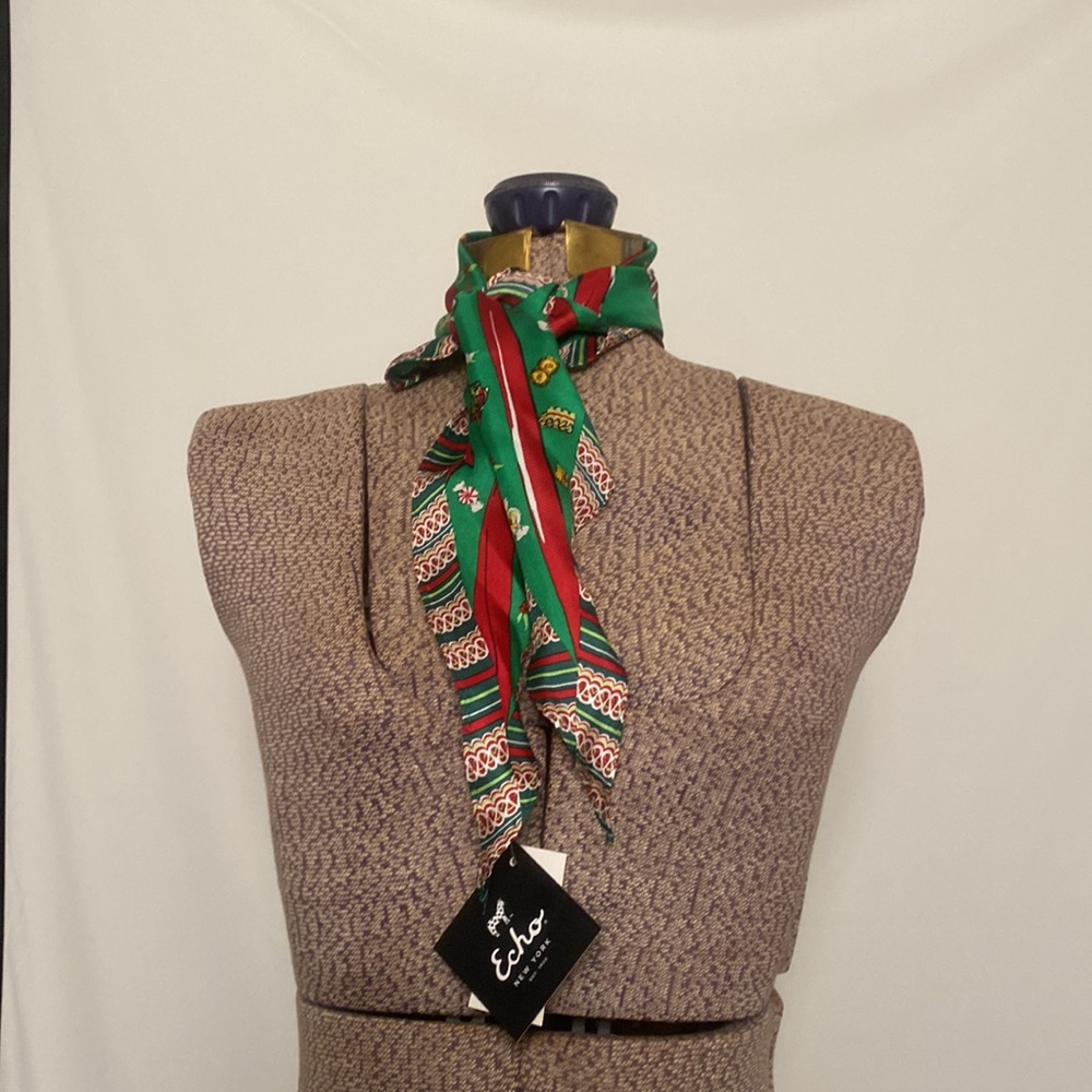 NWT Echo Diamond Silk Christmas Scarf